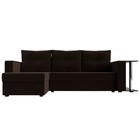 Угловой диван «Атланта лайт», левый угол, еврокнижка, микровельвет, цвет коричневый - Фото 2