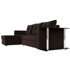 Угловой диван «Атланта лайт», левый угол, еврокнижка, микровельвет, цвет коричневый - Фото 3
