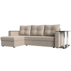 Угловой диван «Атланта лайт», левый угол, механизм еврокнижка, рогожка, цвет бежевый - Фото 1