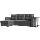 Угловой диван «Атланта лайт», левый угол, механизм еврокнижка, рогожка, цвет серый - Фото 1