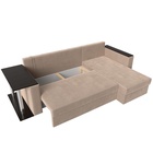 Диван угловой «Атланта лайт», правый угол, механизм еврокнижка, велюр, цвет бежевый - Фото 11