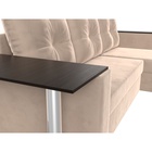 Диван угловой «Атланта лайт», правый угол, механизм еврокнижка, велюр, цвет бежевый - Фото 7