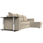 Диван угловой «Атланта лайт», правый угол, механизм еврокнижка, микровельвет, цвет бежевый - Фото 6