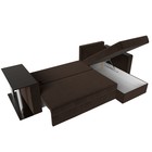 Угловой диван «Атланта лайт», правый угол, еврокнижка, микровельвет, цвет коричневый - Фото 7