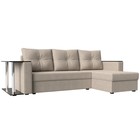 Угловой диван «Атланта лайт», правый угол, механизм еврокнижка, рогожка, цвет бежевый - Фото 1