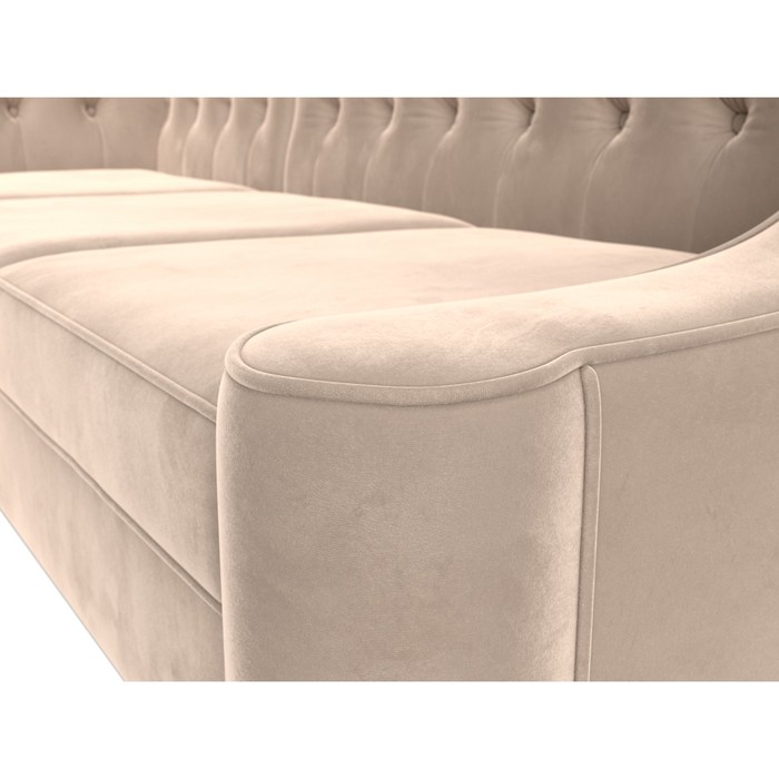 Угловой диван «Бронкс», левый угол, велюр, цвет бежевый - фото 1885590737