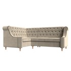 Угловой диван «Бронкс», левый угол, микровельвет, цвет бежевый - фото 298402867