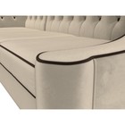 Угловой диван «Бронкс», левый угол, микровельвет, цвет бежевый - Фото 4