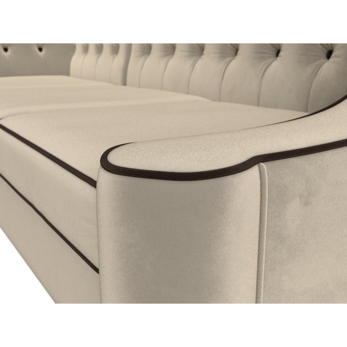 Угловой диван «Бронкс», левый угол, микровельвет, цвет бежевый - фото 1884119656