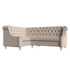 Угловой диван «Бронкс», левый угол, рогожка, цвет бежевый - фото 298402887