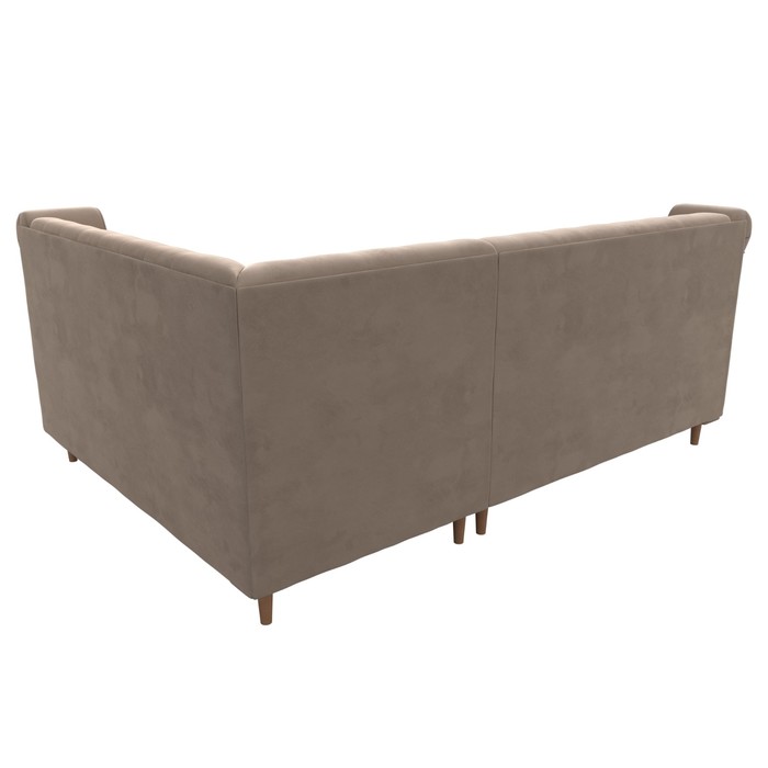 Угловой диван «Бронкс», правый угол, велюр, цвет бежевый - фото 1911899998