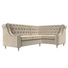 Угловой диван «Бронкс», правый угол, микровельвет, цвет бежевый - Фото 3