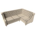 Угловой диван «Бронкс», правый угол, микровельвет, цвет бежевый - Фото 5