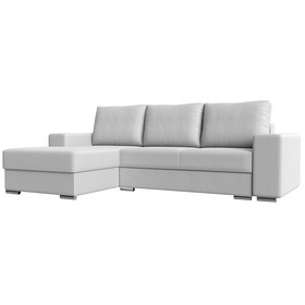 Угловой диван «Дрезден», левый угол, механизм пантограф, экокожа, цвет белый