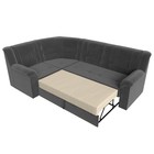 Угловой диван «Карелия», левый угол, механизм дельфин, велюр, цвет серый  (артикул 9555436)  большой выбор товаров оптом и в розницу по низким ценам с доставкой