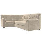 Угловой диван «Карелия», левый угол, механизм дельфин, микровельвет, цвет бежевый  (артикул 9555437)  большой выбор товаров оптом и в розницу по низким ценам с доставкой