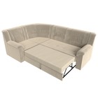 Угловой диван «Карелия», левый угол, механизм дельфин, микровельвет, цвет бежевый  (артикул 9555437)  большой выбор товаров оптом и в розницу по низким ценам с доставкой