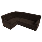 Угловой диван «Карелия», левый угол, механизм дельфин, микровельвет, цвет коричневый  (артикул 9555438)  большой выбор товаров оптом и в розницу по низким ценам с доставкой