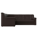 Угловой диван «Карелия», левый угол, механизм дельфин, экокожа, цвет коричневый  (артикул 9555442)  большой выбор товаров оптом и в розницу по низким ценам с доставкой