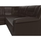 Угловой диван «Карелия», левый угол, механизм дельфин, экокожа, цвет коричневый  (артикул 9555442)  большой выбор товаров оптом и в розницу по низким ценам с доставкой