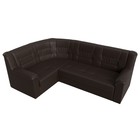 Угловой диван «Карелия», левый угол, механизм дельфин, экокожа, цвет коричневый  (артикул 9555442)  большой выбор товаров оптом и в розницу по низким ценам с доставкой