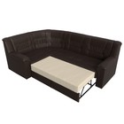 Угловой диван «Карелия», левый угол, механизм дельфин, экокожа, цвет коричневый  (артикул 9555442)  большой выбор товаров оптом и в розницу по низким ценам с доставкой