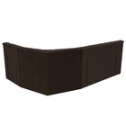 Угловой диван «Карелия», правый угол, механизм дельфин, микровельвет, цвет коричневый  (артикул 9555446)  большой выбор товаров оптом и в розницу по низким ценам с доставкой