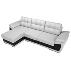 Угловой диван «Нэстор», левый угол, механизм еврокнижка, экокожа, цвет белый / чёрный - Фото 5