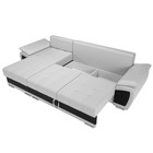Угловой диван «Нэстор», левый угол, механизм еврокнижка, экокожа, цвет белый / чёрный - Фото 6