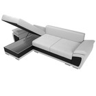 Угловой диван «Нэстор», левый угол, механизм еврокнижка, экокожа, цвет белый / чёрный - Фото 8