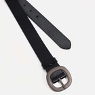 Ремень женский, ширина 2.5 см, винт, пряжка металл, цвет чёрный - Фото 2