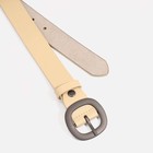 Ремень женский, ширина 2.5 см, винт, пряжка металл, цвет бежевый - Фото 2