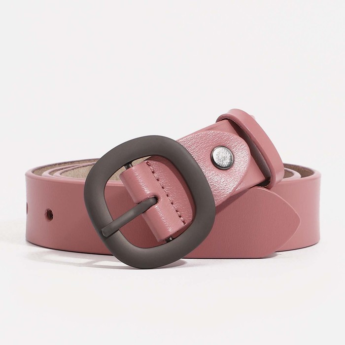 Ремень женский, ширина 2.5 см, винт, пряжка металл, цвет розовый - Фото 1
