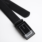 Ремень мужской, ширина 3.5 см, пряжка автомат, цвет чёрный - фото 23711697