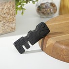 Точилка для ножей Доляна «Ловкач», 2 деления, чёрная - Фото 2