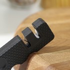 Точилка для ножей Доляна «Ловкач», 2 деления, чёрная - Фото 3