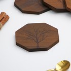 Набор подставок под кружки Magistro «Древо», под кружку, дерево, 4 шт. - Фото 3