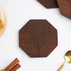 Набор подставок под кружки Magistro «Древо», под кружку, дерево, 4 шт. - Фото 4