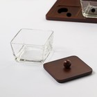 Набор стеклянных конфетниц «Натурэль», на деревянной подставке, 250 мл, 20×20×7см, 4 шт - Фото 4