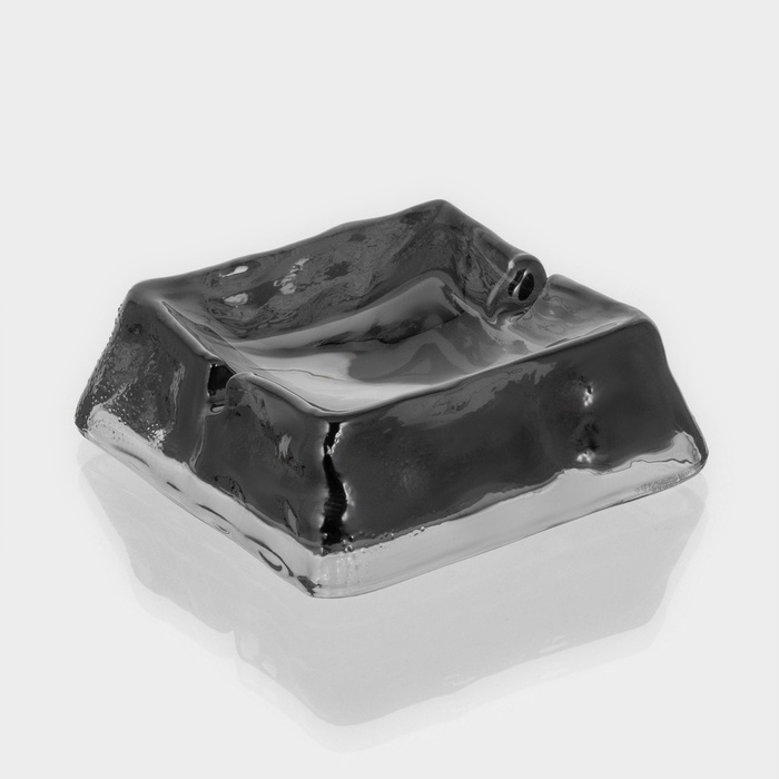 Пепельница «Культ», 10×3.5 см, стекло, графит - Фото 1