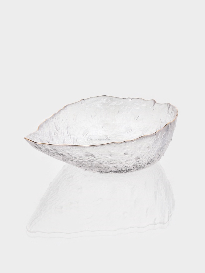 Салатник «Ракушка», 930 мл, 23.5×17.5×7 см, фигурный, стекло, прозрачный - Фото 1