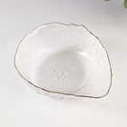 Салатник «Ракушка», 930 мл, 23.5×17.5×7 см, фигурный, стекло, прозрачный - Фото 3