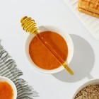Палочка стеклянная для мёда «Медок», 15×3,2 см, цвет жёлтый - фото 319323373