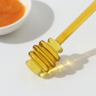 Палочка стеклянная для мёда «Медок», 15×3,2 см, цвет жёлтый - Фото 3