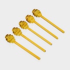 Палочка для мёда «Медок», 15?3.2 см, стекло, жёлтая (комплект 2 шт) - фото 26136123