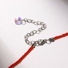 Чокер шар №2 гранёный «Шпинель», цвет бордовый, 36см с удлинителем 7см - фото 30762271