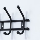 Вешалка настенная «Уют 3», 3 крючка цвет чёрный - Фото 4