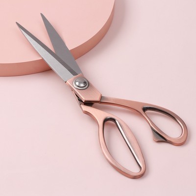 УЦЕНКА Ножницы закройные, скошенное лезвие, 9.5", 23.6 см, в коробке, цвет бронзовый