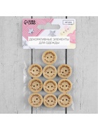 Набор нашивок из дерева Hand made with love, 2×2 см, 10 шт. - Фото 3