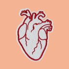 Термоаппликация «Сердце», 5,6 × 8,2 см, цвет белый/красный - Фото 2